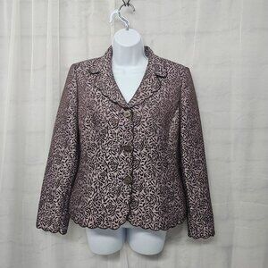 Le Suit Y2K Blazer Purple Coquette Goth Retro Sateen Whimsigoth 8P